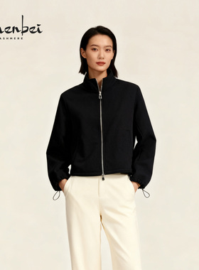ZB/珍贝2025年秋冬新款品100%山羊绒短外套简约针织时尚正/99456