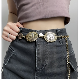 饰链子收腰链 配饰腰带装 新款 高级感复古连衣裙子腰链女士金属时尚