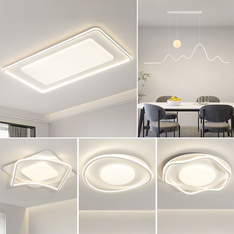 灯具套餐2023年新款客厅吸顶灯LED现代简约主卧室长方形主灯