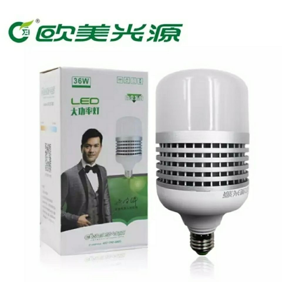 欧美光源超亮黑金刚白金led灯泡E27螺口大功率球泡灯13W18W30W36W