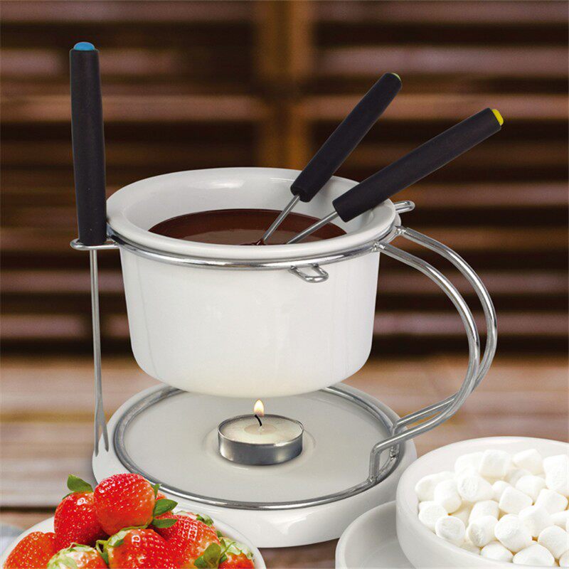 陶瓷大号巧克力火锅炉芝士熔化炉甜品火锅套装冰淇淋奶酪水果火锅