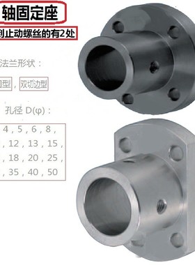 导向轴圆.方.双切边法兰支座.光轴固定座孔16.20.25.30.35.40.50
