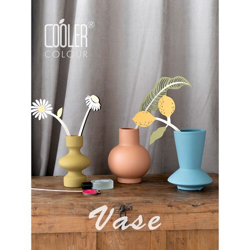 CoolerColour花器艺术干花陶瓷白花瓶家居摆件客厅插花北欧ins风