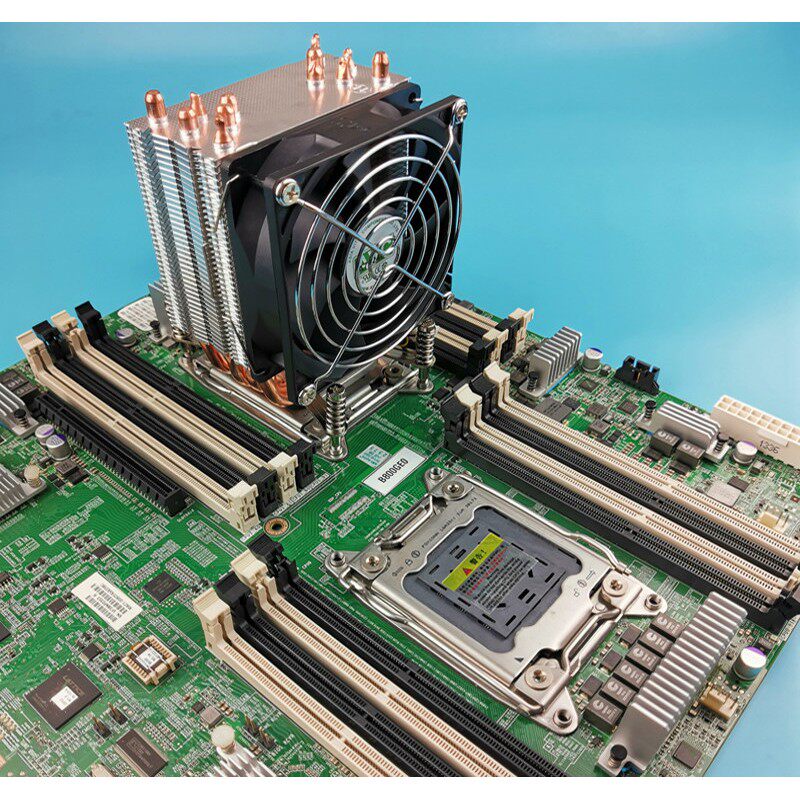 AVC 6铜管CPU散热器超微X79双路伺服器2011长方型主板散热CPU风扇
