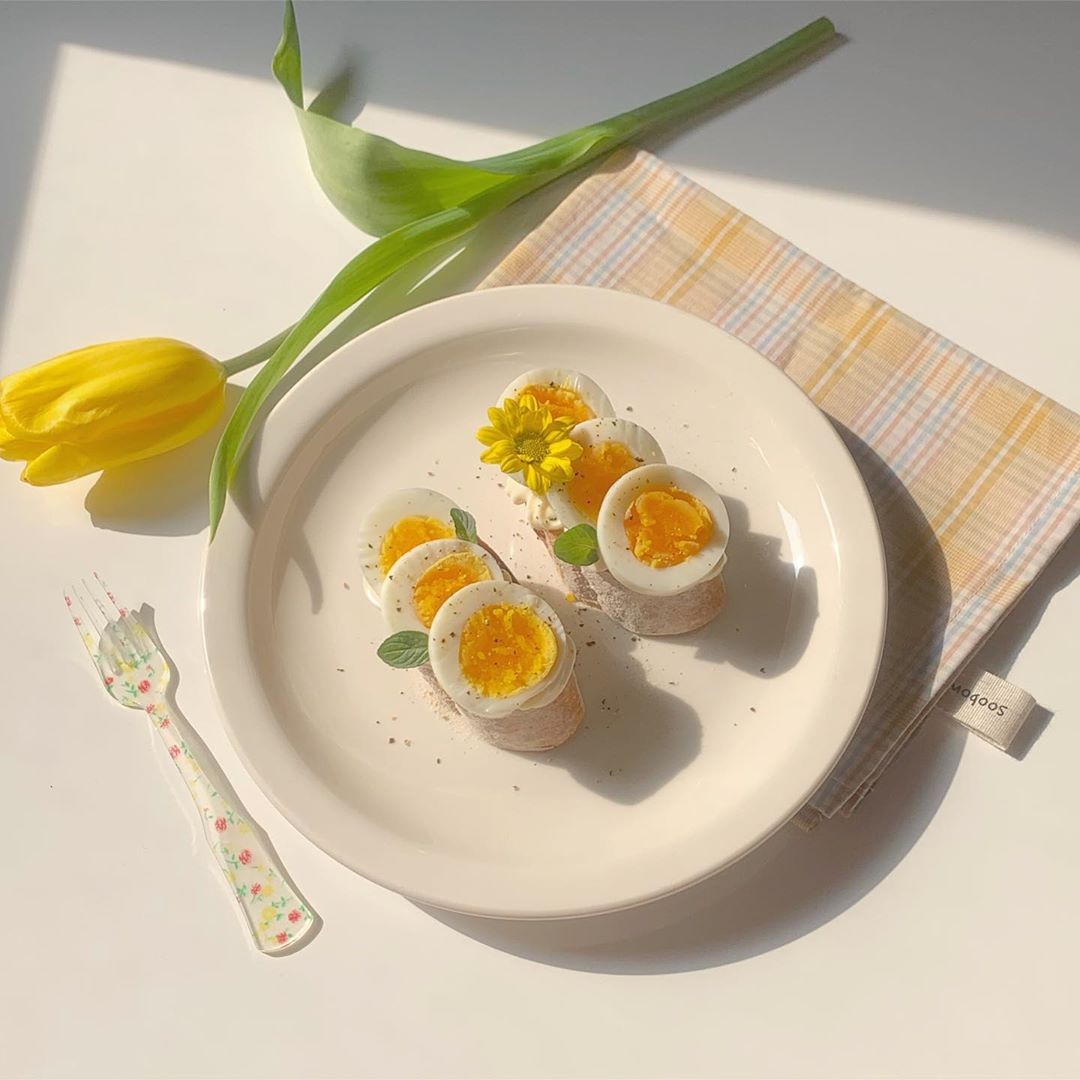 山川夏木 韩国ins风同款白色简约圆盘早餐甜品盘子西餐牛排平盘