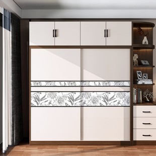 衣柜贴纸翻新自粘家具翻新改造高级感推拉门腰线装饰贴纸美化换色