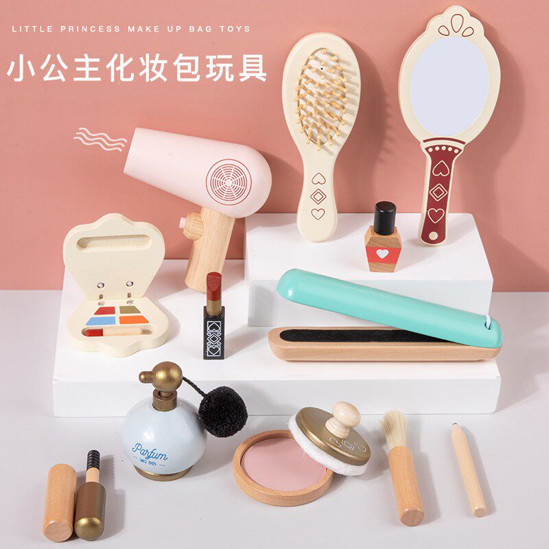 小公主化妆包套装女孩生日礼物儿童仿真扮家家酒化妆台玩具3-4-5
