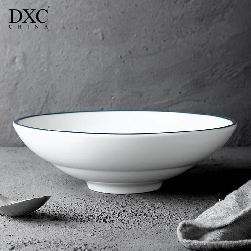 DXC创意陶瓷泡面碗 个性甜品碗水果沙拉碗 日式餐具家用汤碗大碗