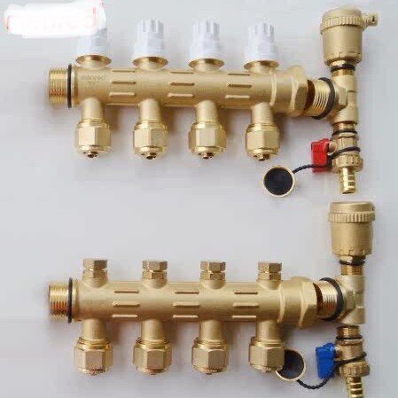 曼瑞德A7同款地暖分水器智能控温整体2-12路可拼接集中供暖锅炉