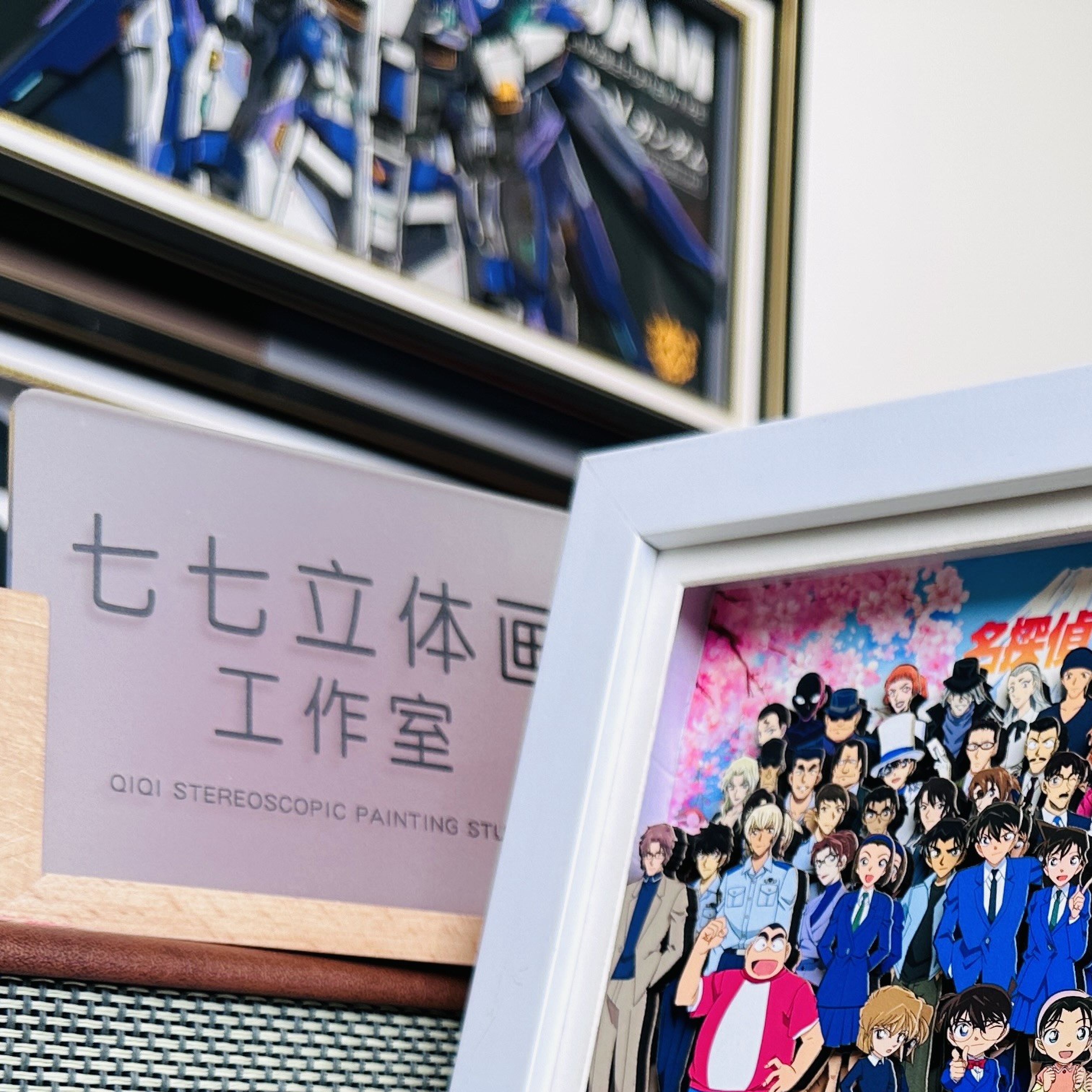 3D名侦探柯南全家福立体画灰原哀周边动漫手办装饰挂画礼物摆台图片