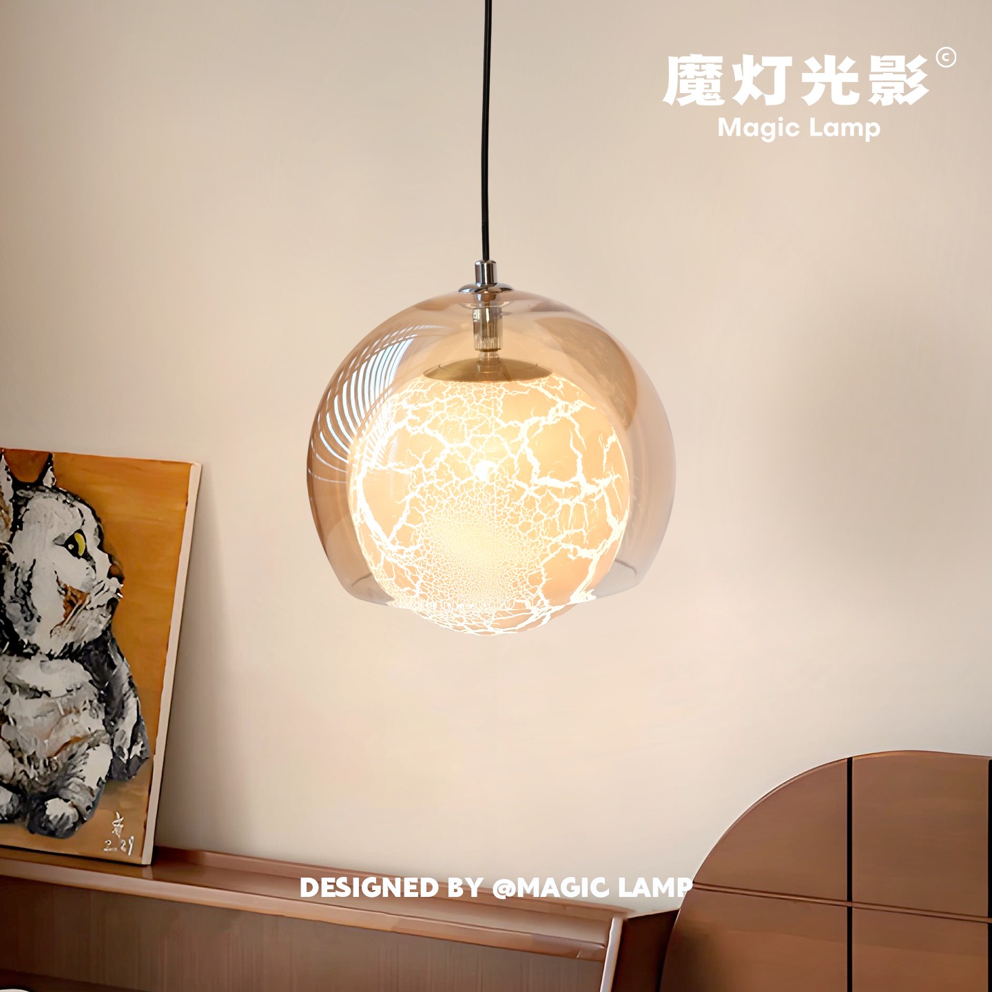 卧室床头小吊灯中古风法式复古宋氏美学艺术玄关装饰氛围吊线灯