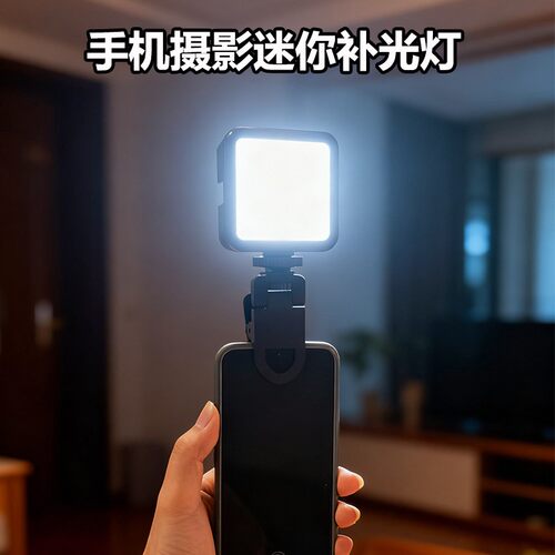 相机迷你LED常亮摄影灯婚庆手机跟拍直播灯DV摄像机W49补光灯便携