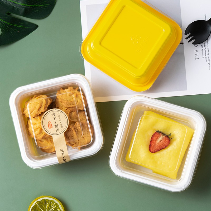 芒果榴莲班戟盒雪媚娘甜品盒子西点蛋糕包装盒千层慕斯豆乳打包盒