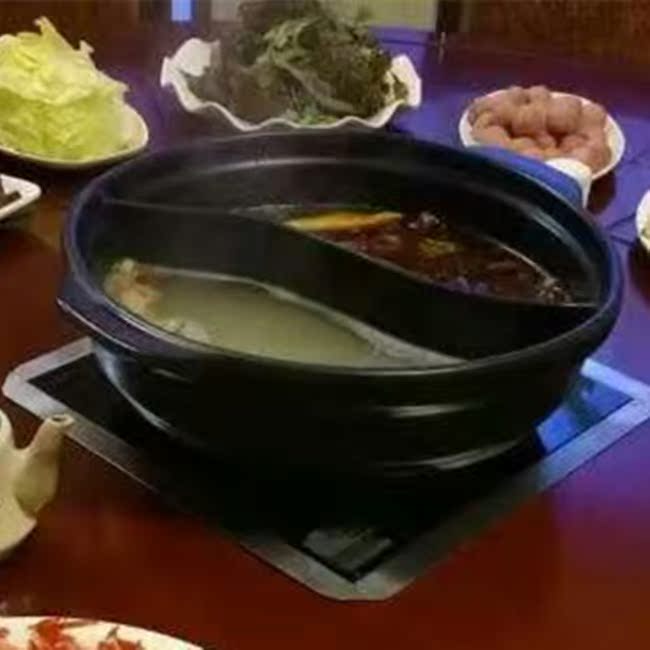 景德嘉宝陶瓷砂锅养生鸳鸯火锅煲串串锅电磁炉电陶炉明火通用包邮