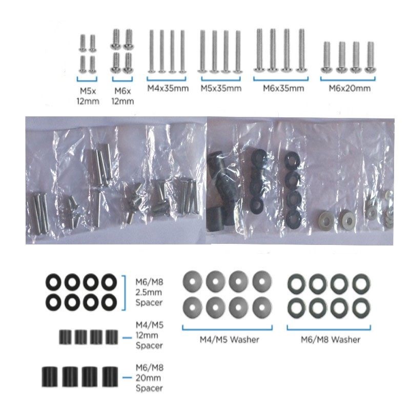 电视支架硬件套件通用壁挂支架 显示器螺钉洗衣机垫片M4 M5 M6 M8