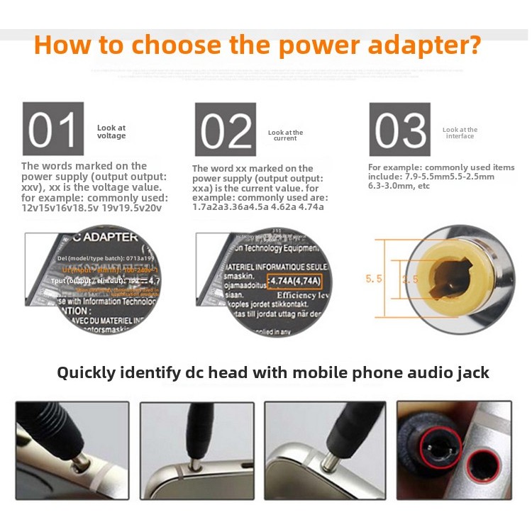 电源适配器开关DC5V6V7V7.2V7.5V8V9V3A4A5A输出足安直流充电器线