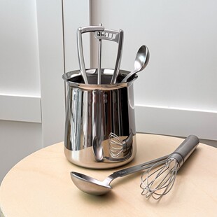 出口大号304不锈钢厨具收纳桶吸管筒料理工具勺子筷子筒冰桶桌面