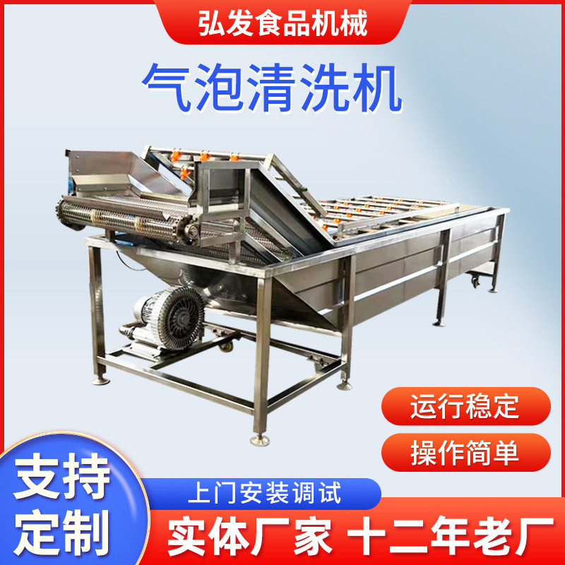 大型沙棘果清洗机 芒果火龙果马铃薯气泡清洗流水线 木瓜清洗设备