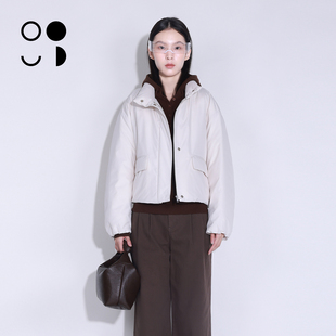 WZWJ/未知未觉短款复古休闲简约长袖外套立领羽绒服女W543Y16312