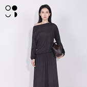 毛衣针织衫 WZWJ 未知未觉亚麻羊毛混纺圆领宽松长袖 女W613M24603