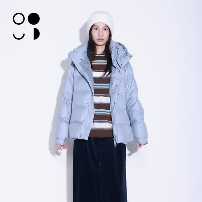 WZWJ/未知未觉中长款白鸭绒加厚保暖连帽面包羽绒服女W544Y16501