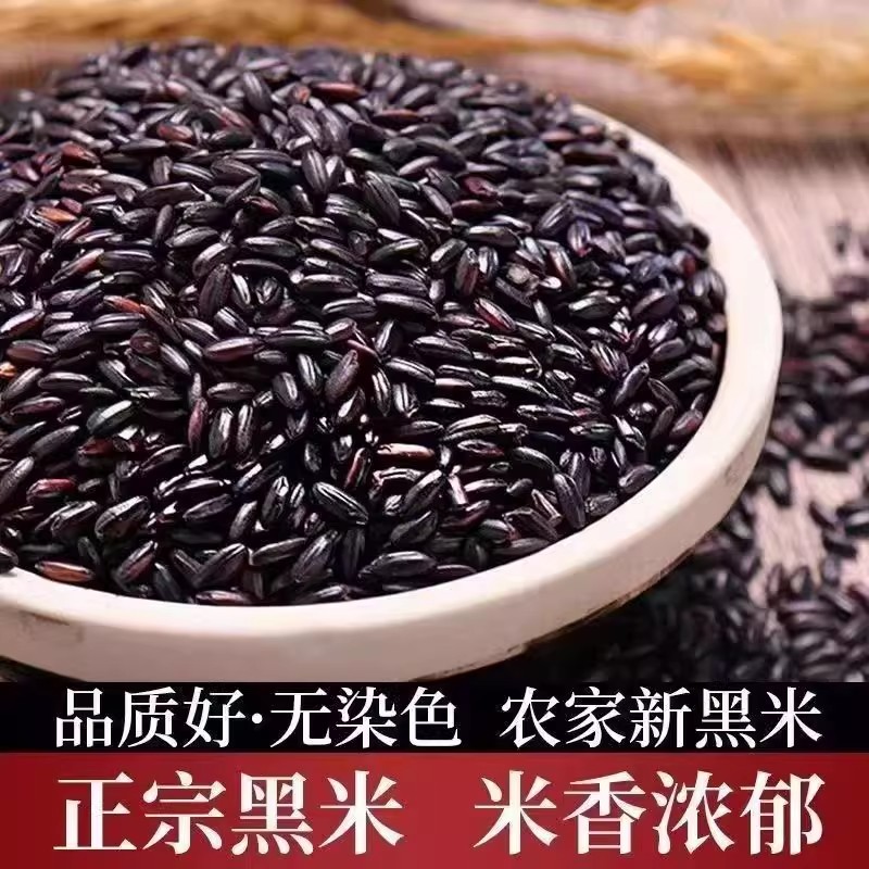 正宗黑米新货农家纯天然糙米东北