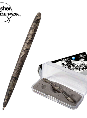 美国FISHER飞梭太空笔 新款迷彩子弹笔 400TS 军迷户外迷 耐高温极寒写字笔子弹笔学生签字笔圆珠笔礼品送礼