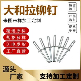 半圆头抽芯铆钉门窗抽拉芯铝制铝合金铝合金 大和国标拉铆钉 专用