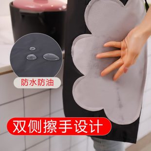 时尚 家用厨房围裙新款 网红女洋气防水防油围腰卡通做饭工作服定制