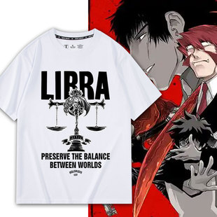 二次元血界战线幻界战线雷欧周边印花棉短袖T恤夏季休闲上衣潮流