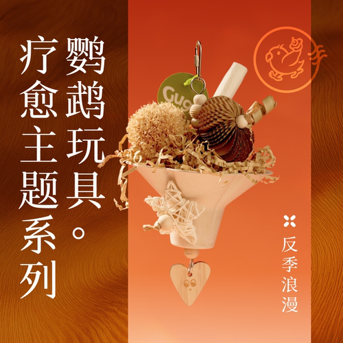 鹦鹉玩具反季浪漫原色自然疗愈