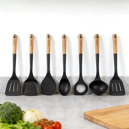 staub双立人旗下硅胶铲中式不粘锅铲子汤勺漏勺饭勺炒菜锅铲家用