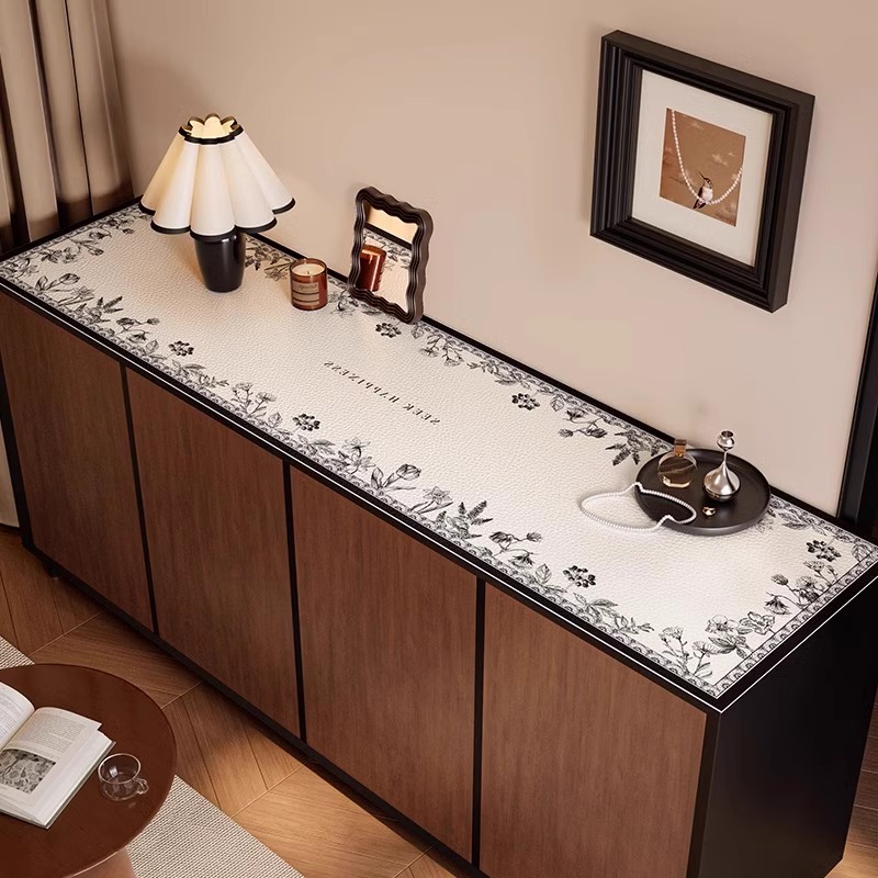 餐边柜台面保护垫轻奢桌面垫鞋柜防脏垫子柜子长条桌垫电视柜桌布