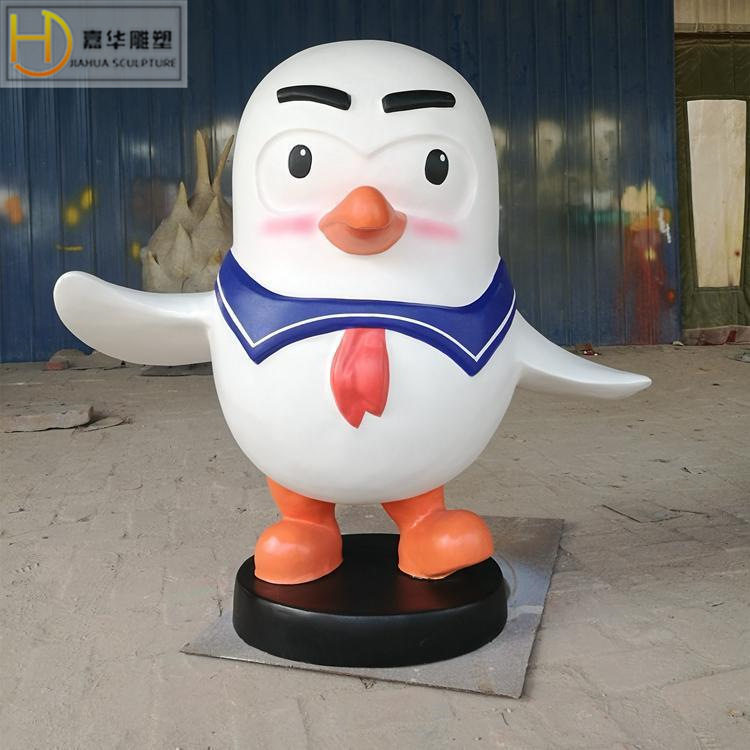 玻璃钢卡通动物人物雕塑企鹅小熊景观商场商业街迎宾落地摆件制作
