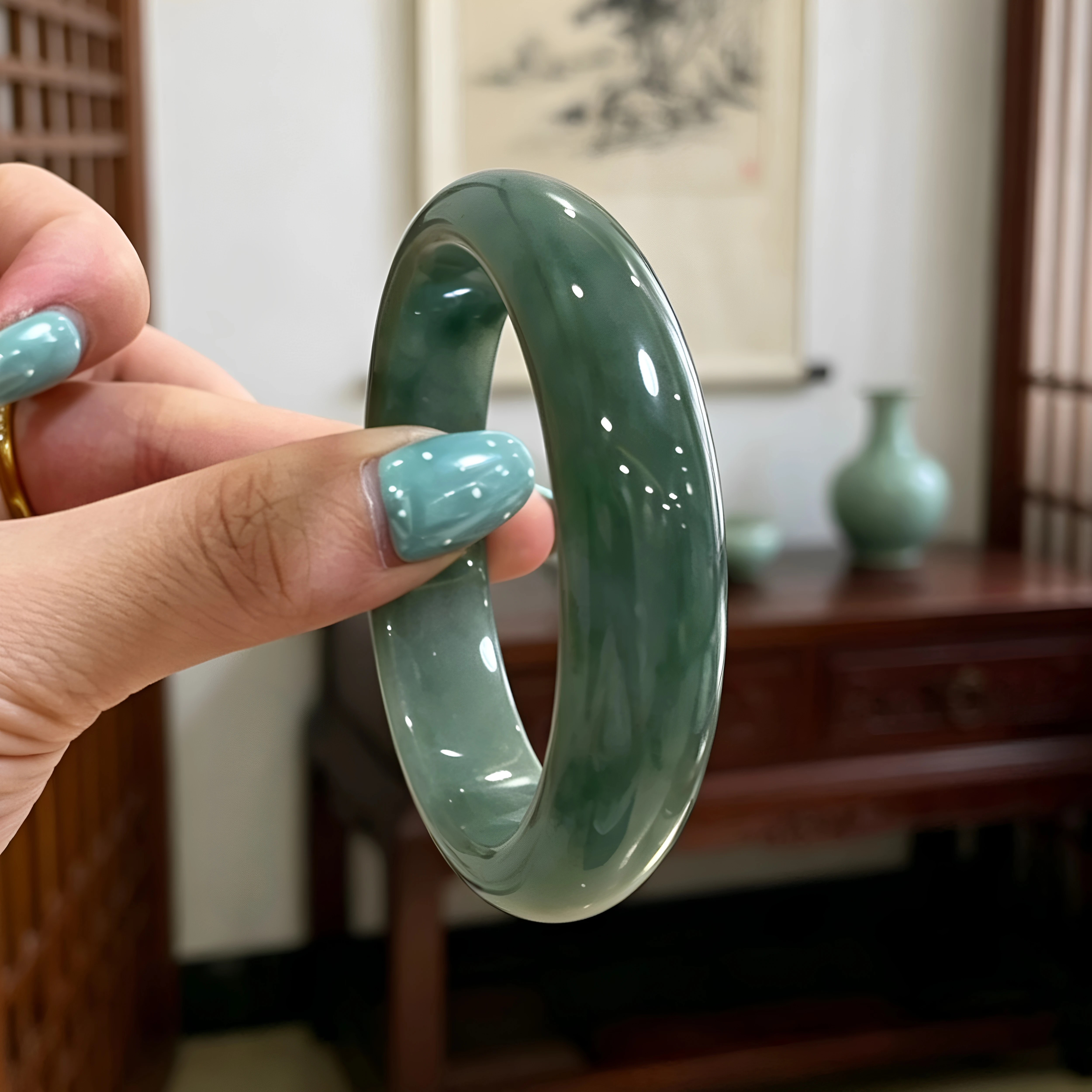 【8354人抢购中】"空青”玉手镯
