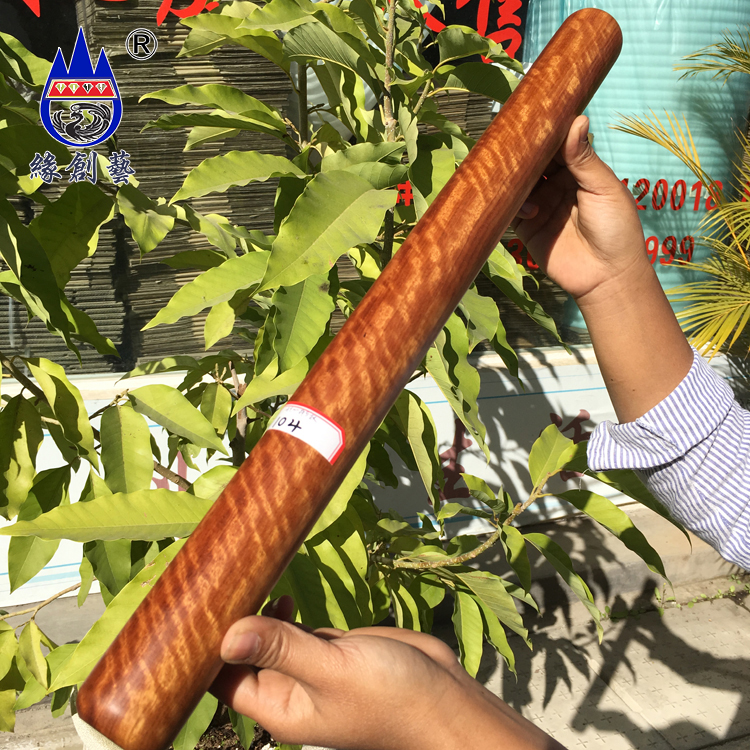 红木擀面杖缅甸花梨整木料水波纹实木质面包烘焙饺子天然原木面棍