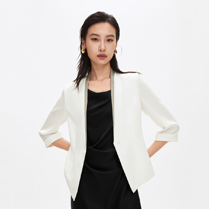 奈家同款2025夏季新款女装时尚气质职业装西装上衣外套 XA02306V0