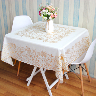 正方形桌布防水防油免洗麻将桌八仙桌四方桌小饭桌垫塑料餐布台布