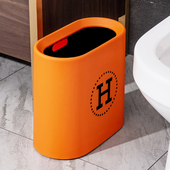 夹缝垃圾桶卫生间客厅窄缝厕所无盖浴室缝隙长方形双层纸篓