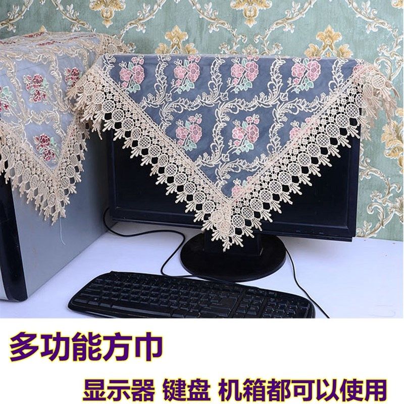 刺绣桌布长方形镂空蕾丝茶几桌布欧式正方形桌布电脑防尘罩防尘套