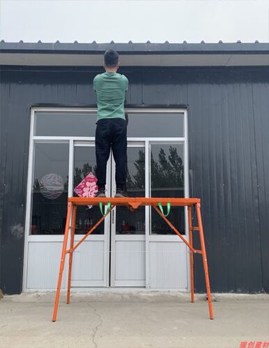 加厚圆管折叠马凳厂家直销装修升降架施工刮腻子平台马镫工程梯