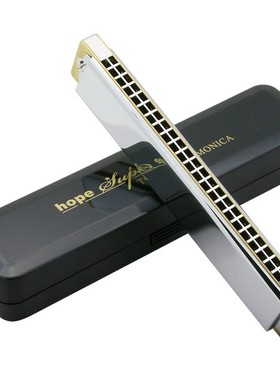 TOMBO通宝6624S休止符定制改装电镀铜格款24孔复音口琴C调式全