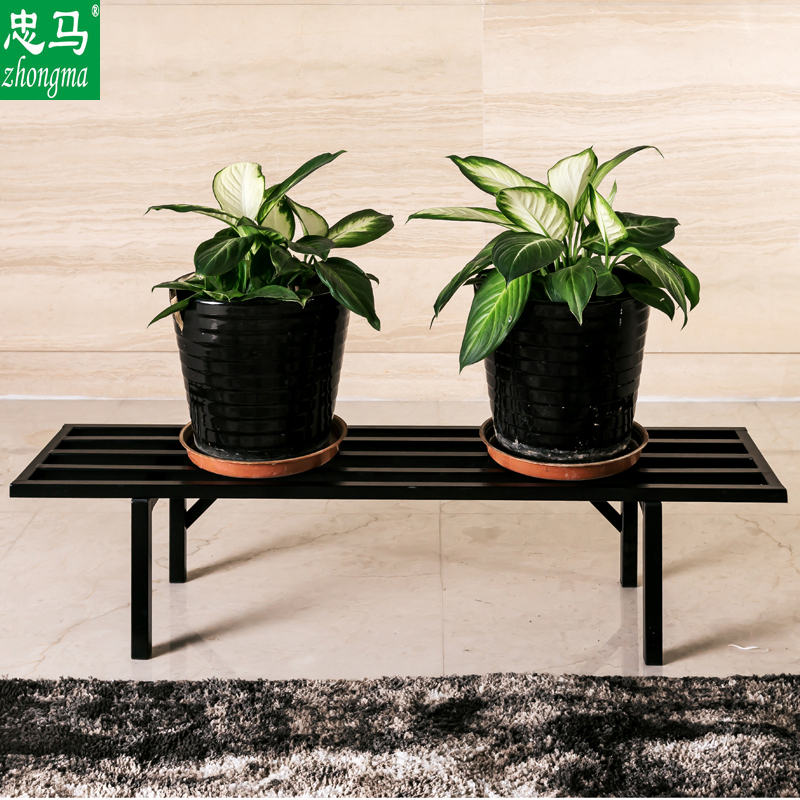 zhongma/忠马 阳台铁花架室内养花架子铁艺单层落地式户外花架子