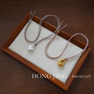 洪菁手作 2.0mm珠光高捻编绳毛衣链玉石黄金吊坠挂绳项链绳男女