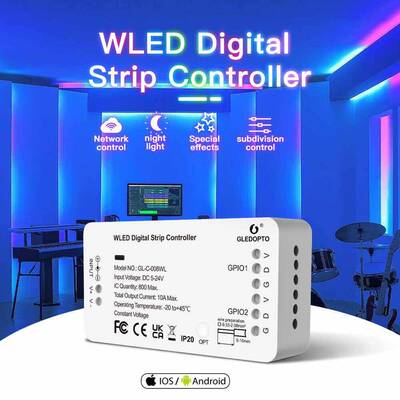 GLEDOPTO智能WLED数字灯带控制器多口RGBWS2811/2812B/2 813WIFI