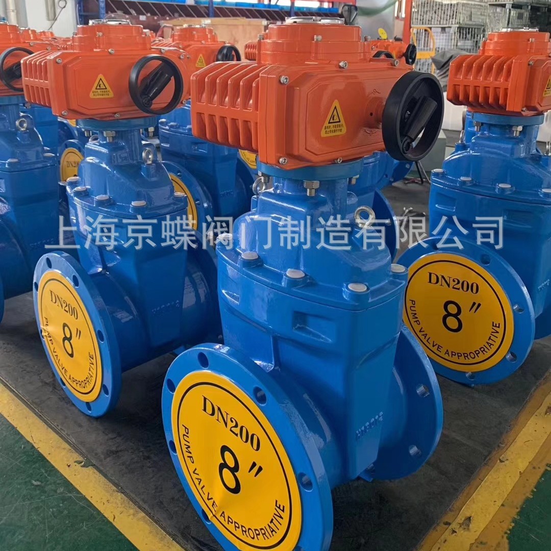 上海京蝶 沪工 双高阀门 Z945X电动弹性座封暗杆软密封闸阀 DN100