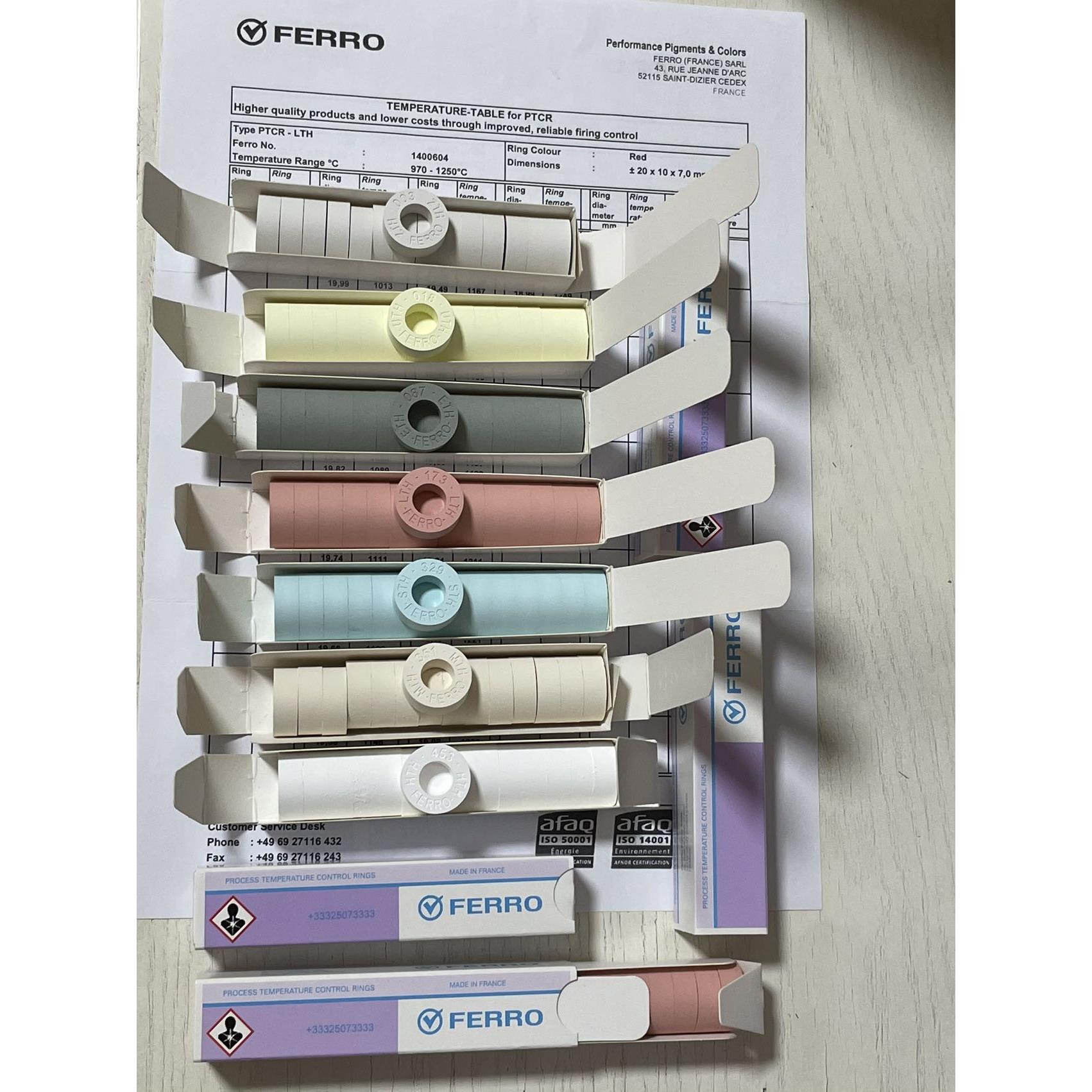 德国进口FERRO/VIBRANTZ品牌测温环560-1750 ℃窑炉温度监测