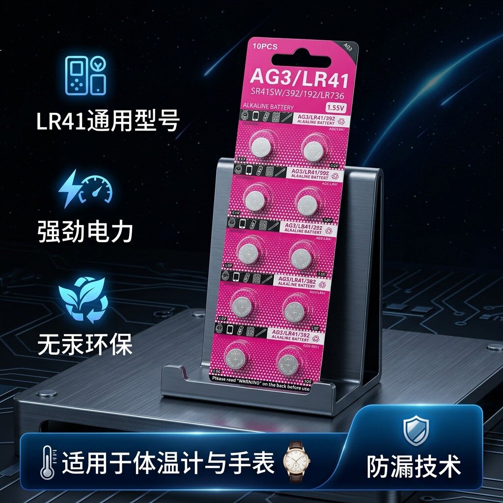 LR41/AG3纽扣电池体温计手表