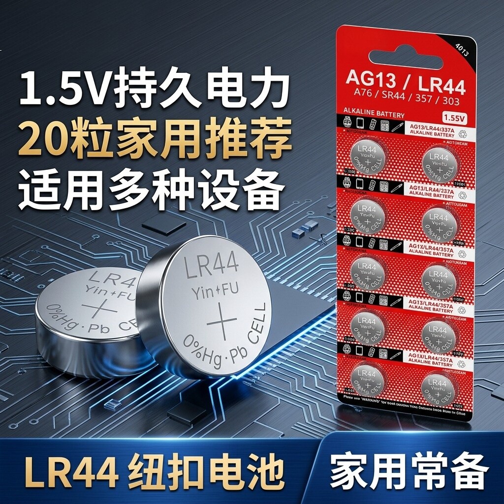 LR44/AG13通用碱性纽扣电池