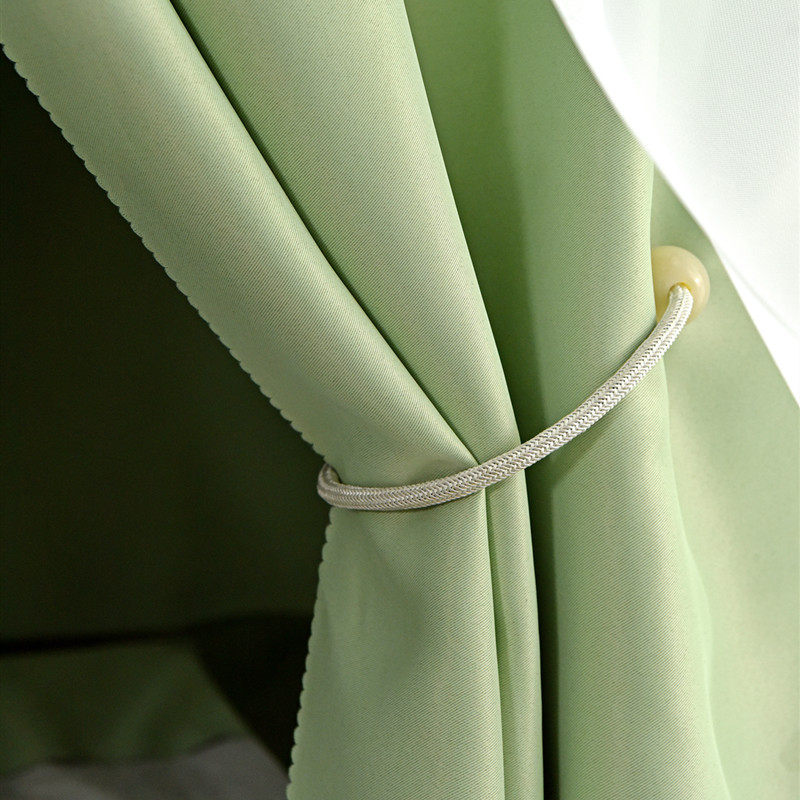 学生超强遮光床帘宿舍上铺加厚全遮光窗帘下铺寝室帘子男女生绿色